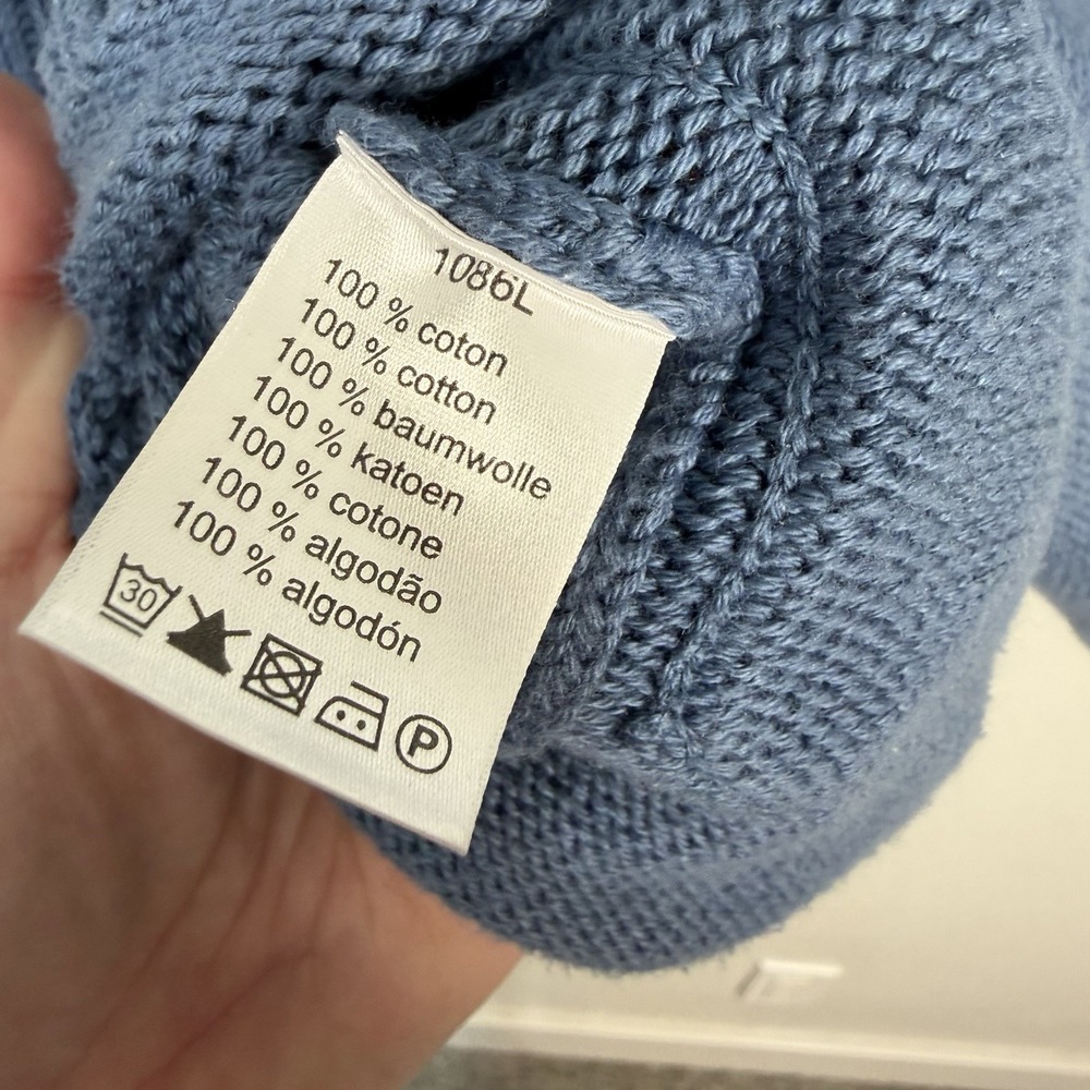 Lacoste Toggle Full Zip Knit Cardigan Sweater Womens Size 34 / US 2 Blue Preppy - Picture 7 of 10